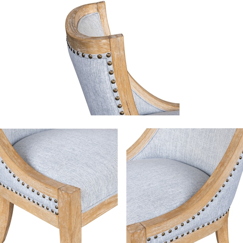 Martha Stewart Elmcrest Upholstered Dining Chair with Nailhead Trim