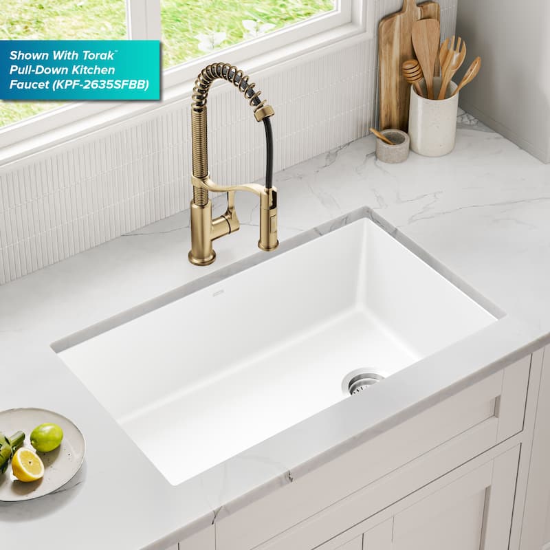 KRAUS Forteza Granite 32 inch 1-Bowl Undermount Kitchen Sink
