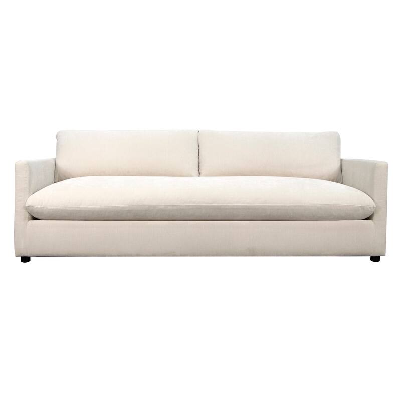 Harp & Finial Afton Sofa - Contessa Ivory Linen Fabric - Ivory