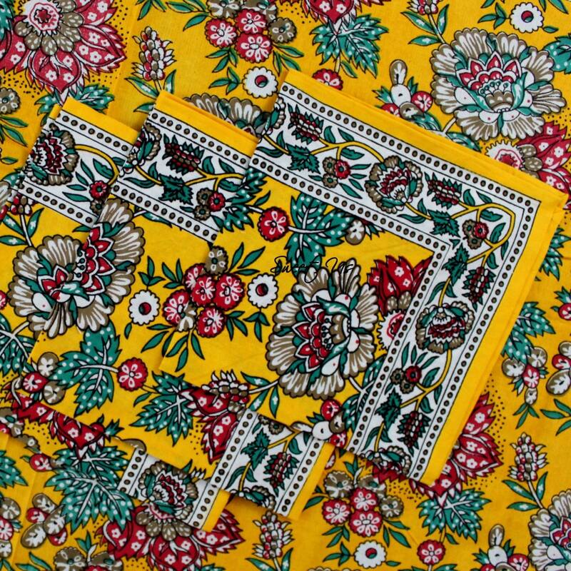 Luxuriant Floral Cotton French Country Tablecloth Collection