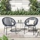 preview thumbnail 4 of 31, Corvus Sarcelles Woven Wicker Indoor/Outdoor Bistro Chairs (Set of 2)