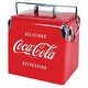 preview thumbnail 6 of 5, Coca-Cola Retro Ice Chest Cooler with Bottle Opener 13L (14qt)