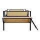 preview thumbnail 18 of 33, Full Size Multifunctional Storage Design Single Metal Loft Bed with Rectangular Desk and Lamp