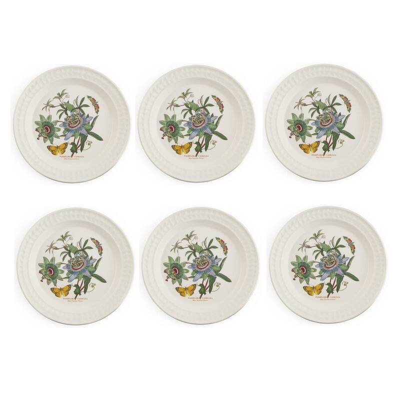 Portmeirion Set of 6 Botanic Garden Harmony Papilio Amber Dinner Plates - 10.5 Inch - 10.5 Inch