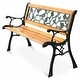 preview thumbnail 10 of 8, Costway Patio Park Garden Bench Porch Chair Outdoor Deck Cast Iron
