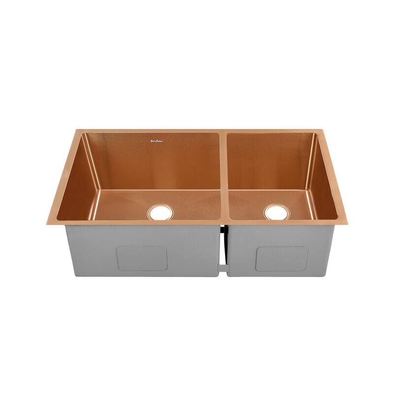 Swiss Madison Rivage 33" Undermount Double Basin Stainless Steel - Rose Gold