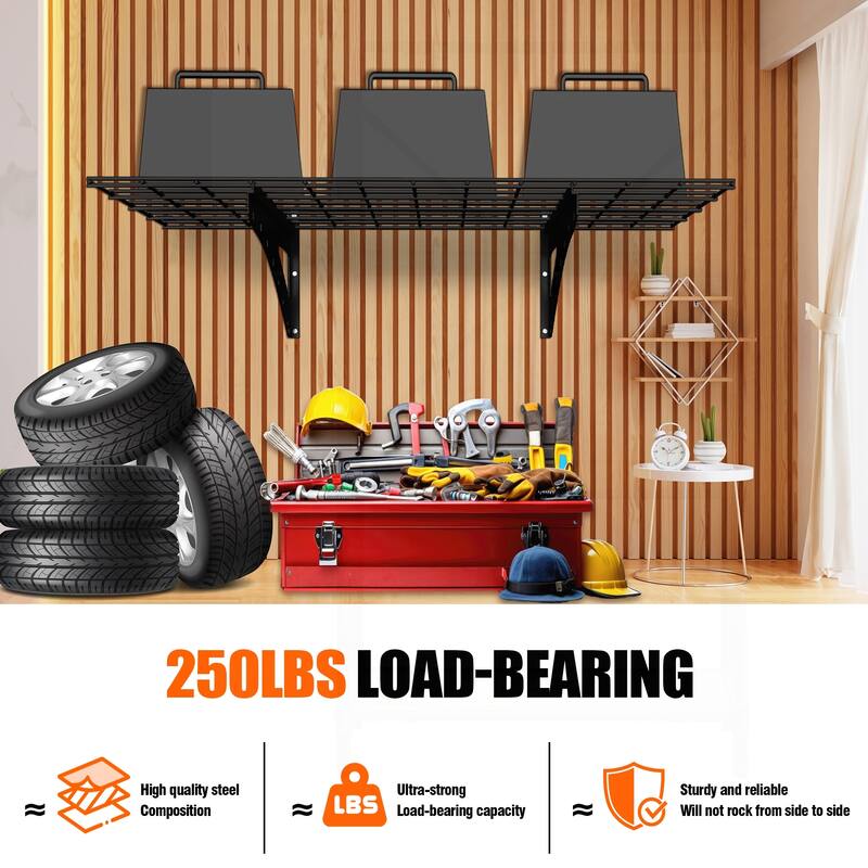 Versatile Heavy-Duty Wall Shelf for Various Spaces