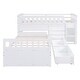 preview thumbnail 26 of 25, L-shaped Twin Loft Bed and Twin Platform Bed with 7 Drawers