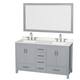 Option Gray / Giotto Quartz Top / Brushed Chrome Hardware