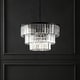 preview thumbnail 10 of 24, SAFAVIEH Couture Karissa 24-Inch Crystal 10-Light Tier Chandelier - 24" W x 24" D x 21 / 69" H