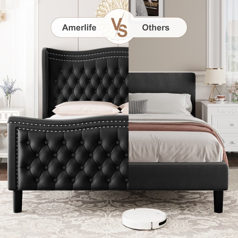Modern Platform Bed,Full,Queen,King