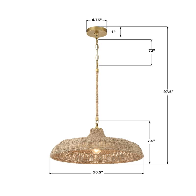 Crystorama Lighting Group ODS-7801 Odessa 21" Wide Pendant with Lake