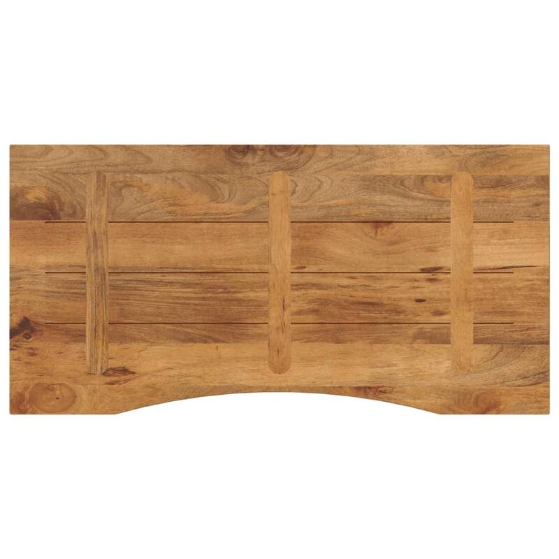 vidaXL Desk Top Natural wood grain Solid rough mango wood - 19.7 in x 55.1 in x 1.0 in