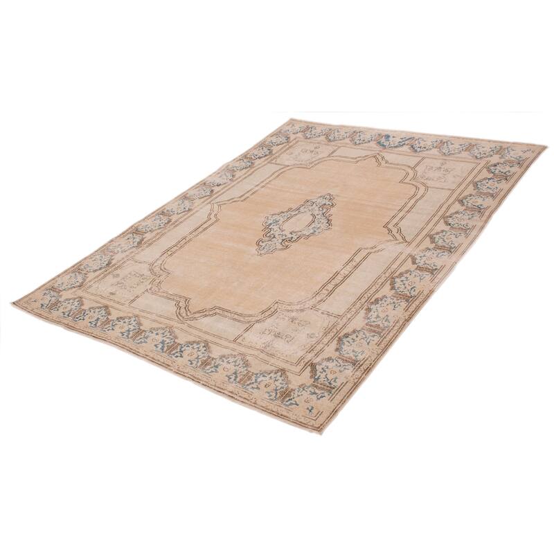 ECARPETGALLERY Hand-knotted Antalya Vintage Beige Wool Rug - 8'1 x 11'0