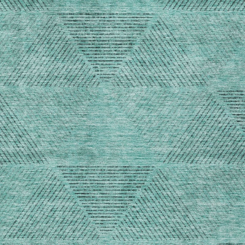 HomeRoots Geometric Transitional Rectangle Outdoor Rug