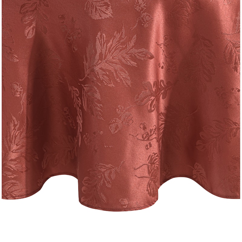 Elegant Woven Leaves Jacquard Damask Tablecloth