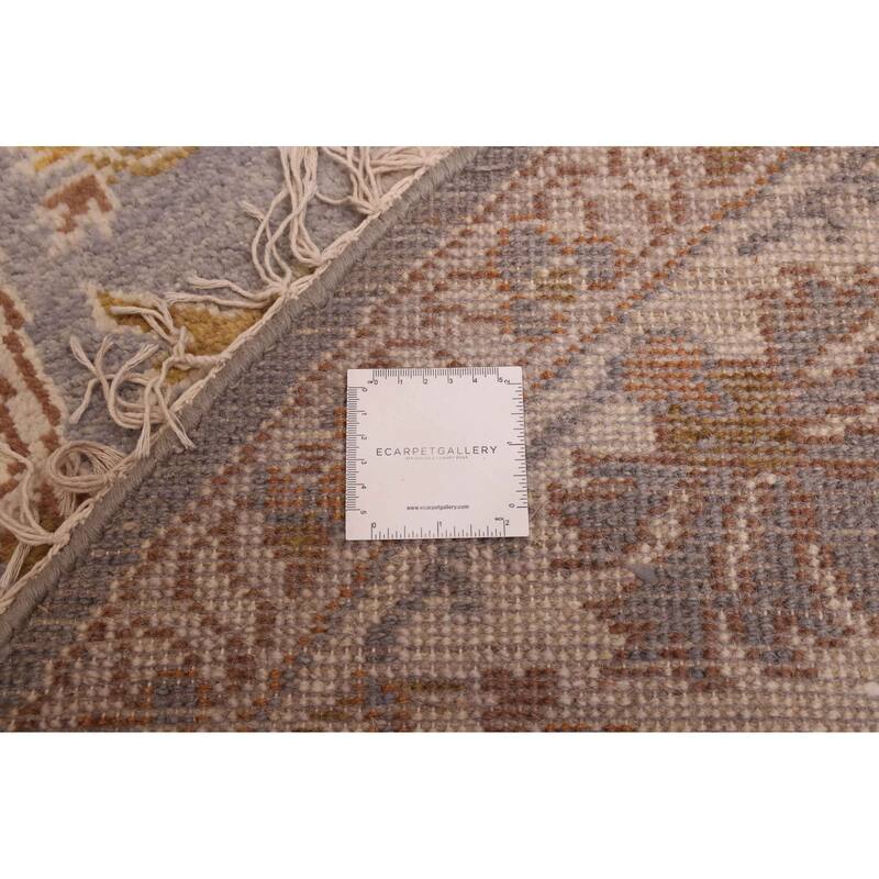 ECARPETGALLERY Hand-knotted Royal Oushak Light Denim Blue Wool Rug - 7'11 x 7'9