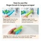 preview thumbnail 3 of 2, oogiebear fingerbrush and tongue scraper - Blue and Green