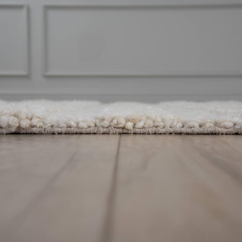 Alora Decor Wren Hand Woven Contemporary Ivory Stripe Rug