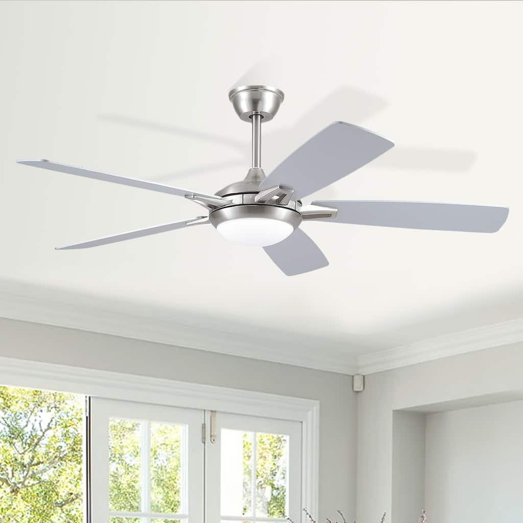 52" Modern Quiet Ceiling Fan with Light and Remote 6 Speed Airflow Bright Light for Bedroom Living Room Patio - 52 Inches