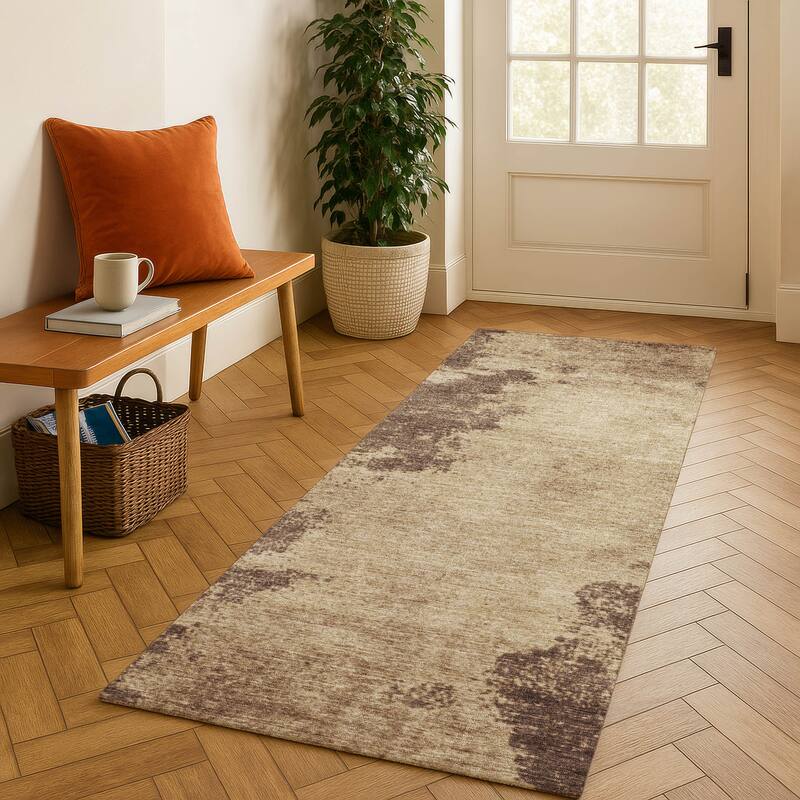 Premium Washable Super Soft Mayfield Rug - Brown - 2'3" x 7'6"