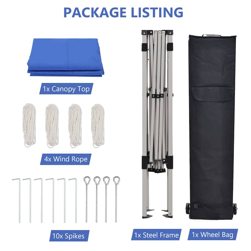 Ainfox 10x20Ft Pop up Canopy Tent Party Heavy Duty Instant Gazebo with 4 Removable Sidewalls