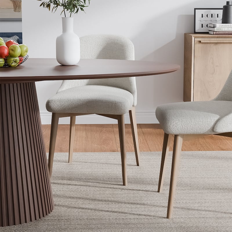 Dovelina Modern Round Wooden Dining Table