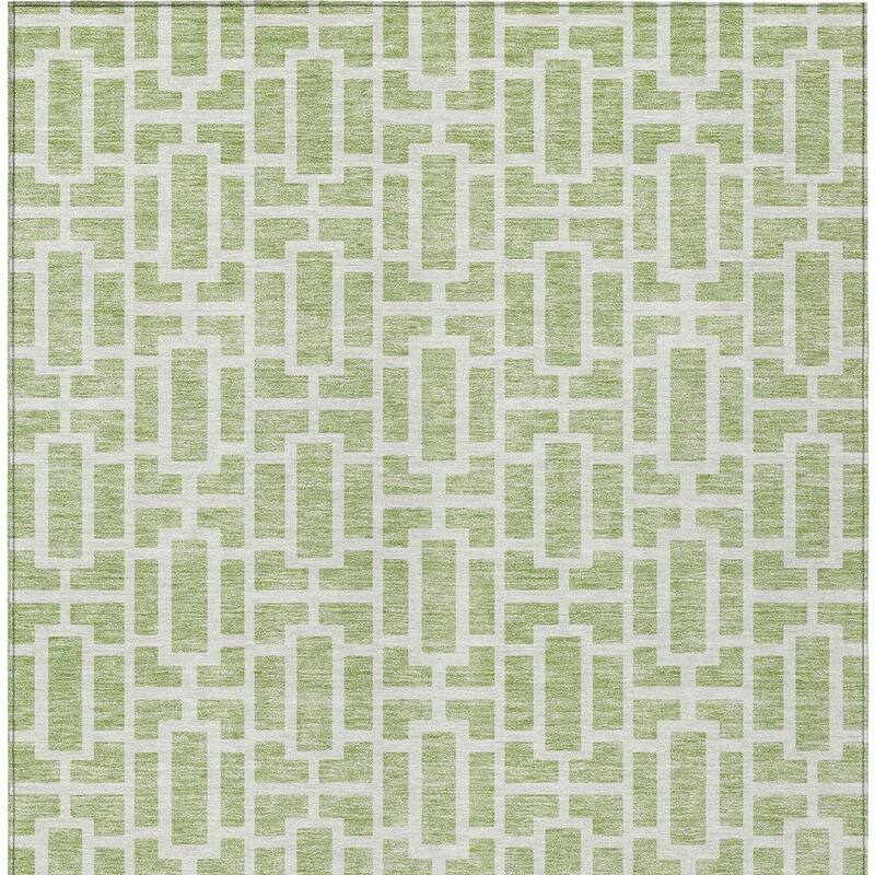 HomeRoots Geometric Transitional Rectangle Outdoor Rug