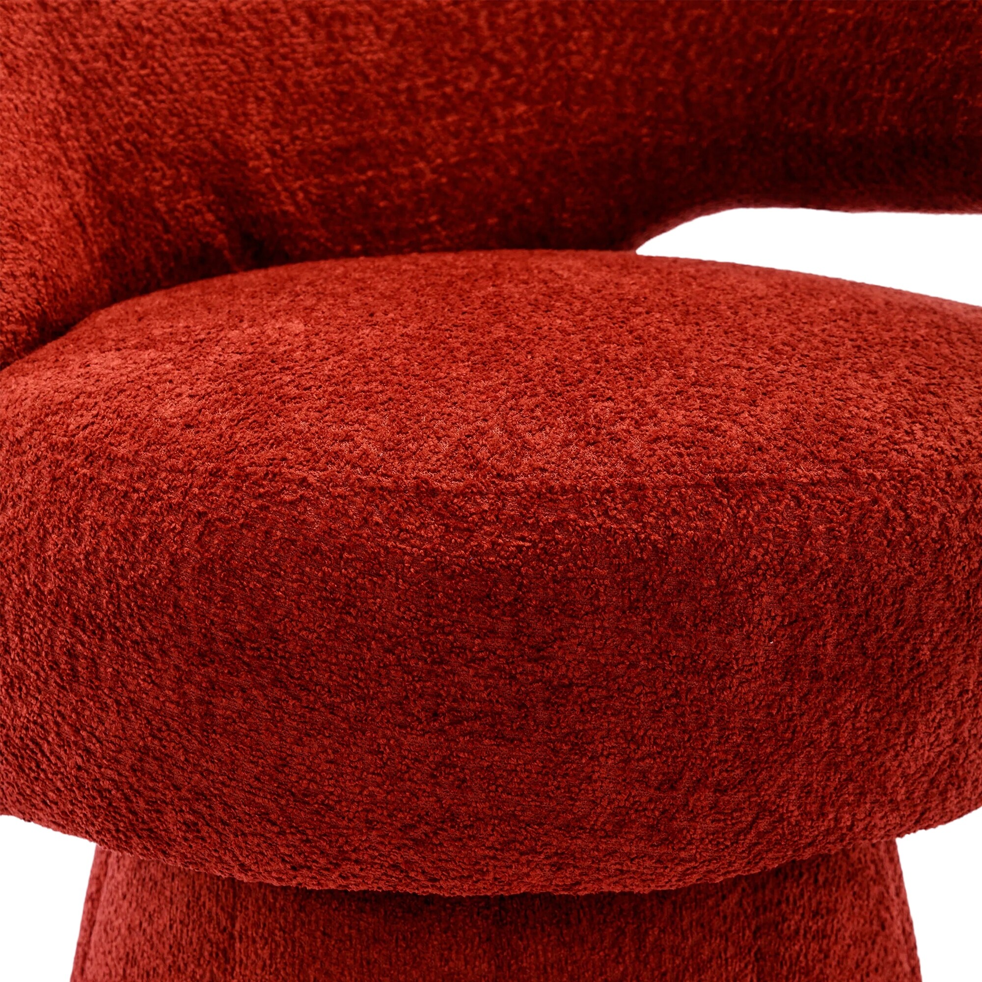Red swivel outlet armchair