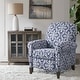 preview thumbnail 11 of 11, Madison Park Kirby Solid Wood Upholstered Push Back Recliner Chair with Rolled Arms