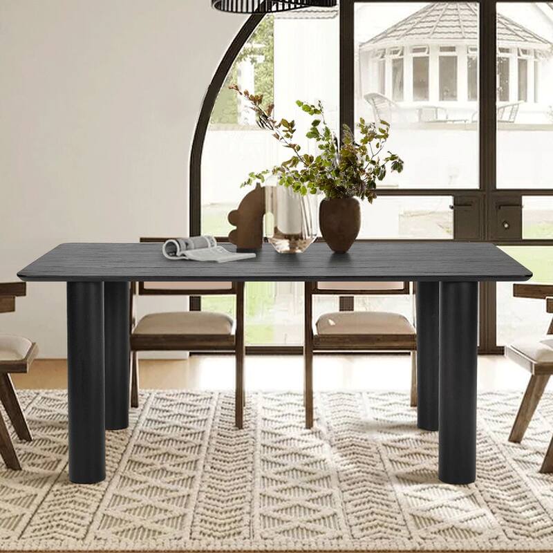 67" Wooden Rectangle Dining Table
