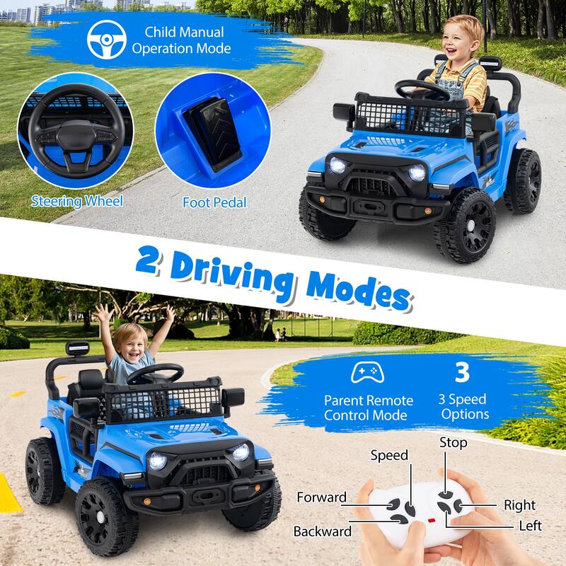 Gymax Kids Ride on Car Truck 12V Battery Powered Electric Vehicle w/
