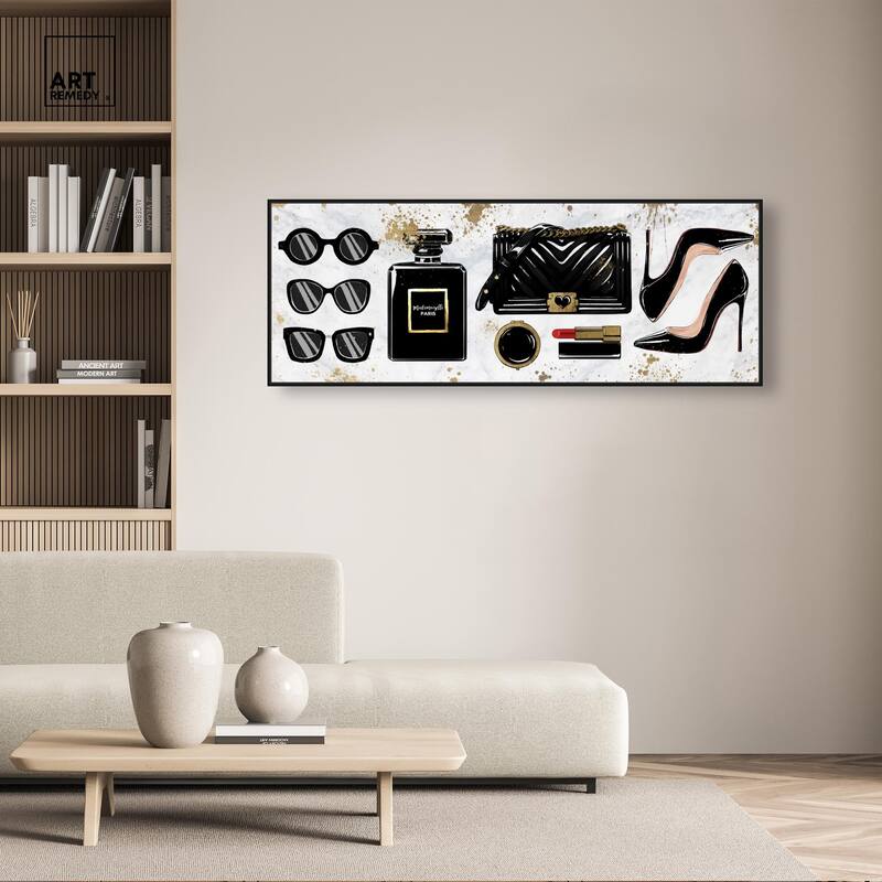 Wall of Accessories Panoramic Canvas by Art Remedy