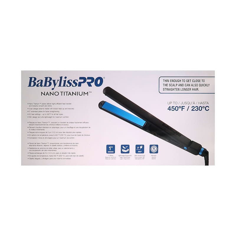 BaByliss Pro LIMITED EDITON Nano Titanium Ultra-Thin 1" Flat Iron BNTMB4072TUC + BaByliss Pro Studio Design Series 1¼" Crimpcurl