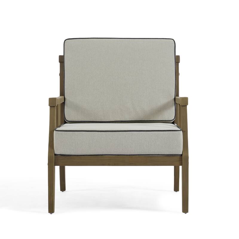 2 Set Outdoor Patio Club Chair with Cushion Patio Arm Lounge Chair