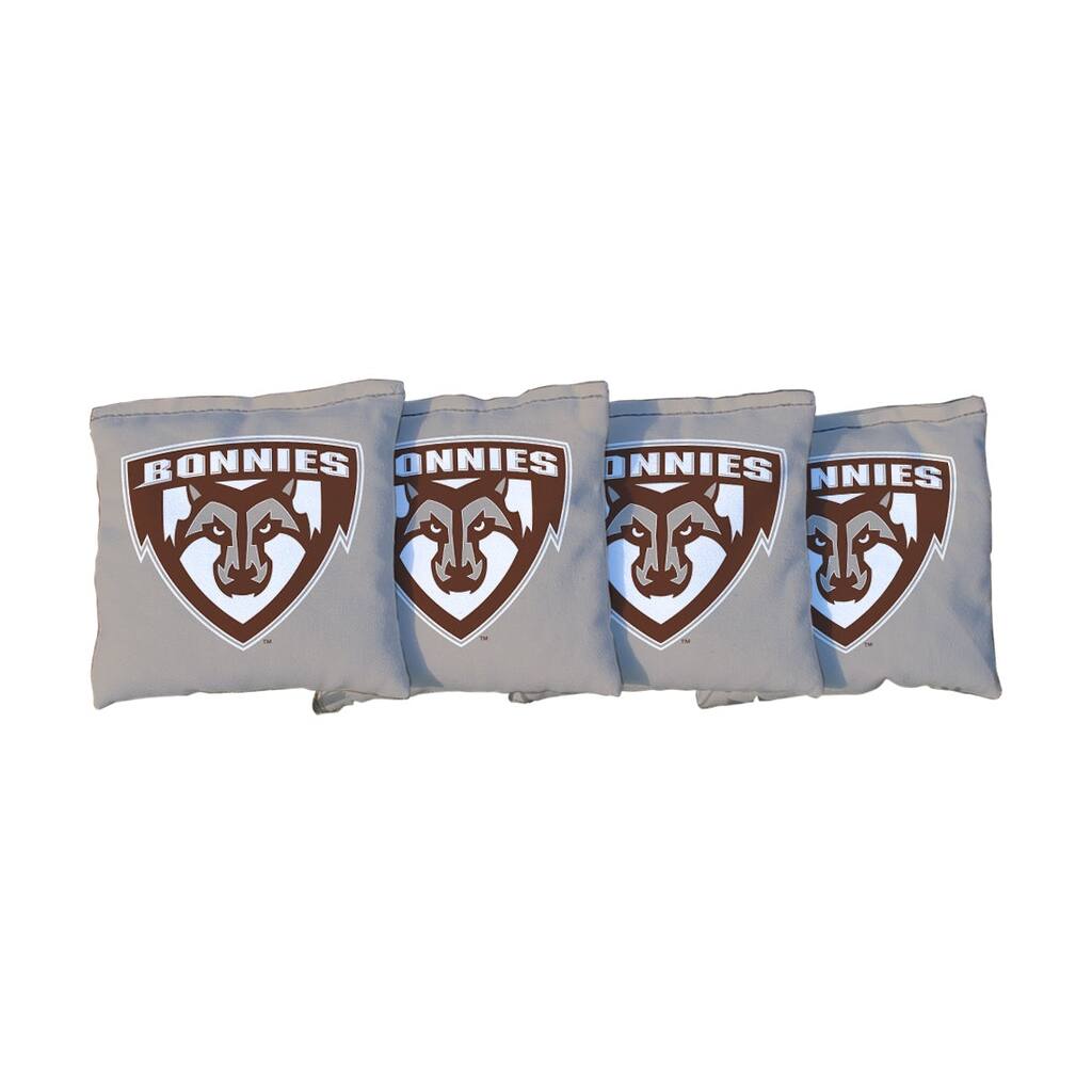 St. Bonaventure Bonnies Grey Cornhole Bags