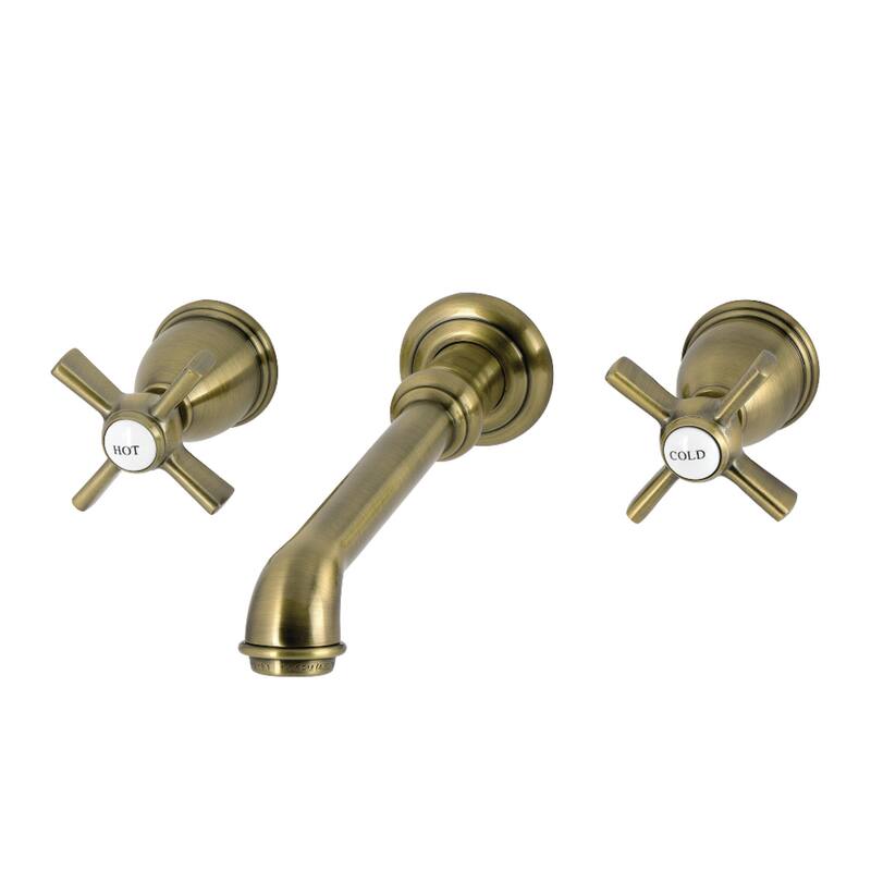 Kingston Brass Millennium Double-Handle Wall Mount Bathroom Faucet