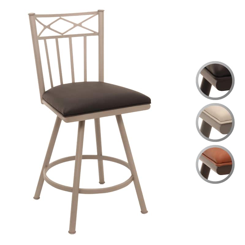 Tempo Furniture Lennix Swivel 26" Counterstool w/ Fully Welded Metal Frame (Commercial Grade) by Furnish Theory (Various Colors)