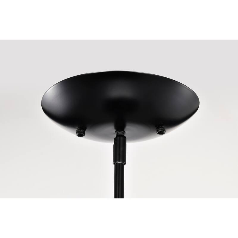 Zylo Semi-Flush Mount Metal Ceiling Lamp with Clear Glass Shade