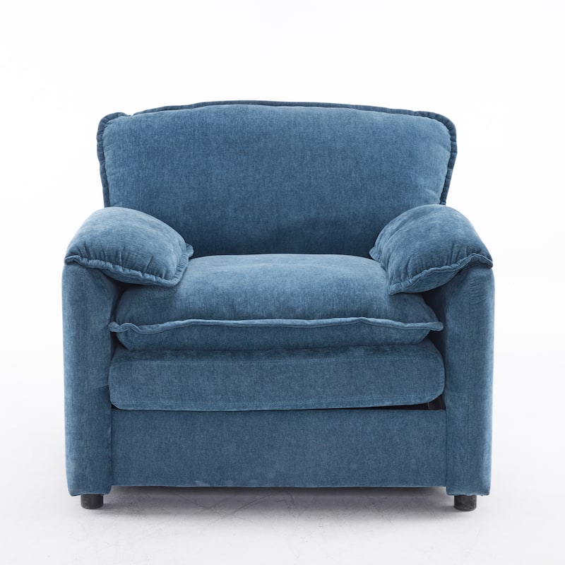 Chenille Oversized Lounge Chair with Thick Cushions and High Back Support Wide Seat