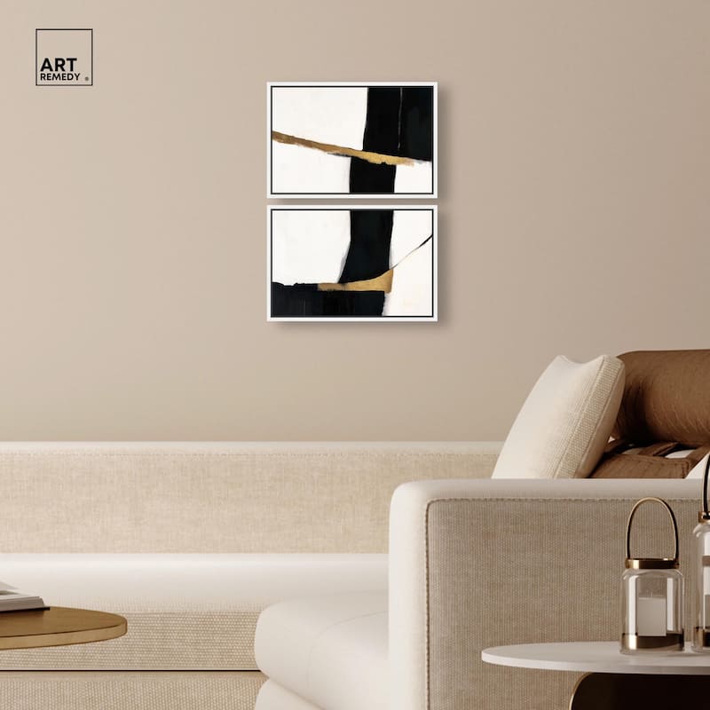 Weight of Black II Canvas Set of 2 by Art Remedy