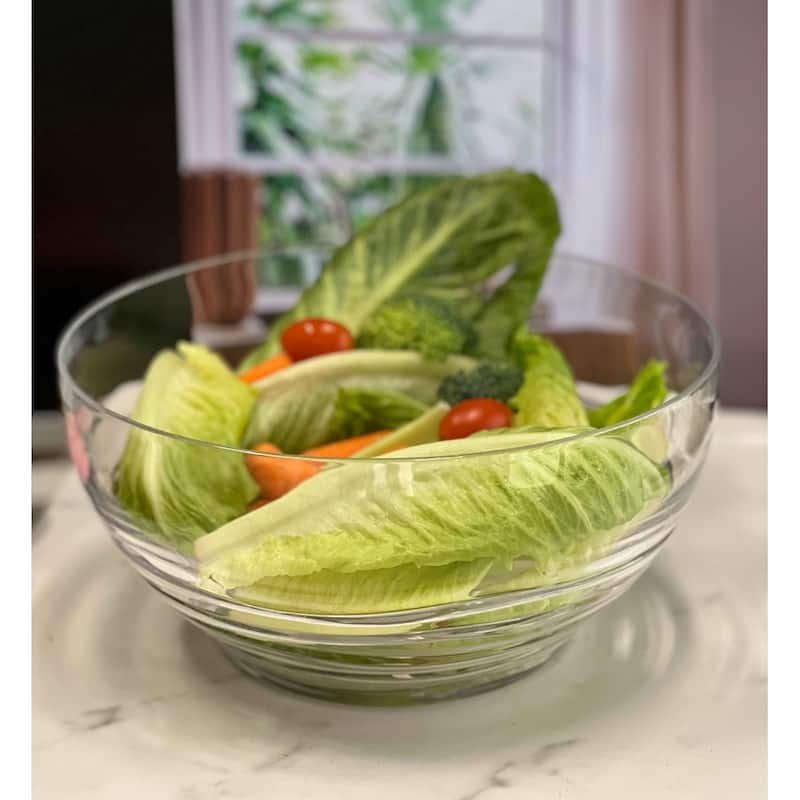 Swirl Acrylic Serving Bowls, Unbreakable Large Plastic Bowls, Soup Bowls, Salad Bowls, Cereal Bowl for Snacks, BPA Free