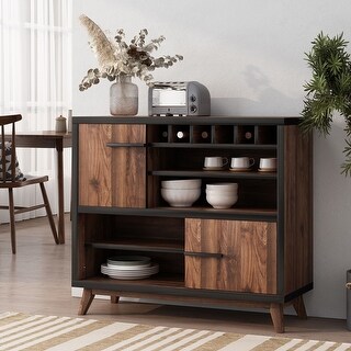 Hurlbut Wooden 6 Bottle Wine Cabinet by Christopher Knight Home