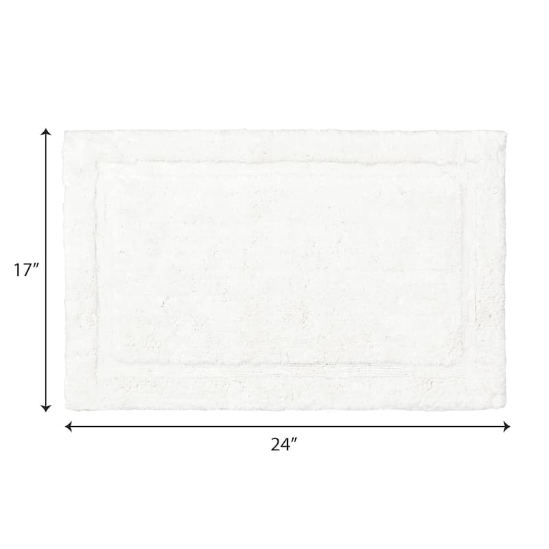 Lydia Border Plush Bath Mat
