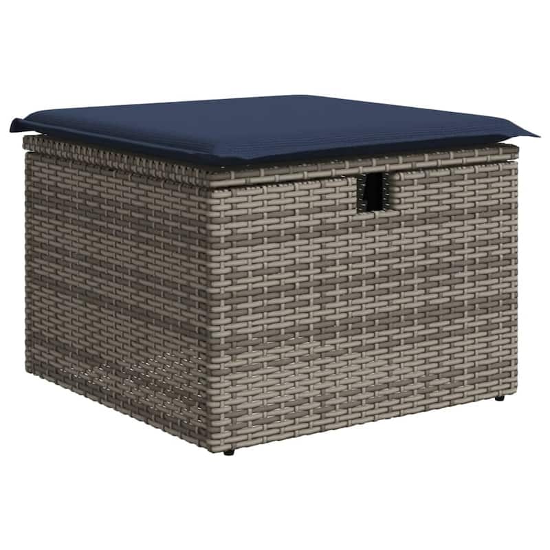 vidaXL Patio Sofa Set with Cushions and Table Outdoor Garden 6 Piece Poly Rattan