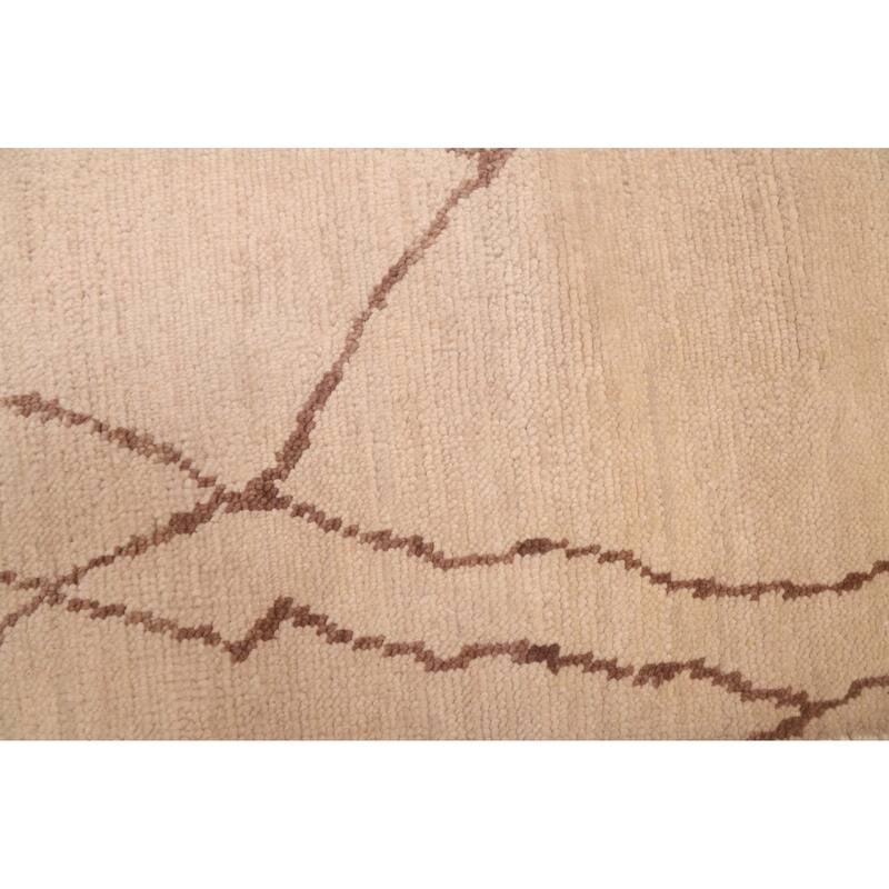 ECARPETGALLERY Hand-knotted Mystique Beige Wool Rug - 3'1 x 10'1