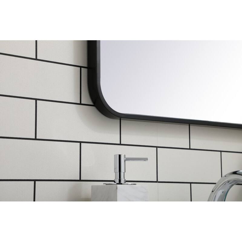 Ezra Soft Corner Metal Rectangular Mirror