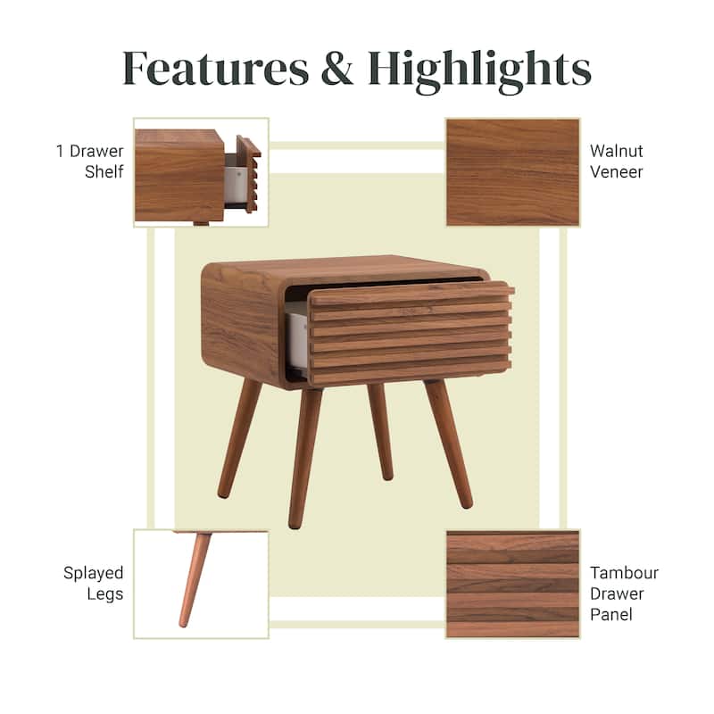 NPD Furniture Wilson Slat Side / End Table