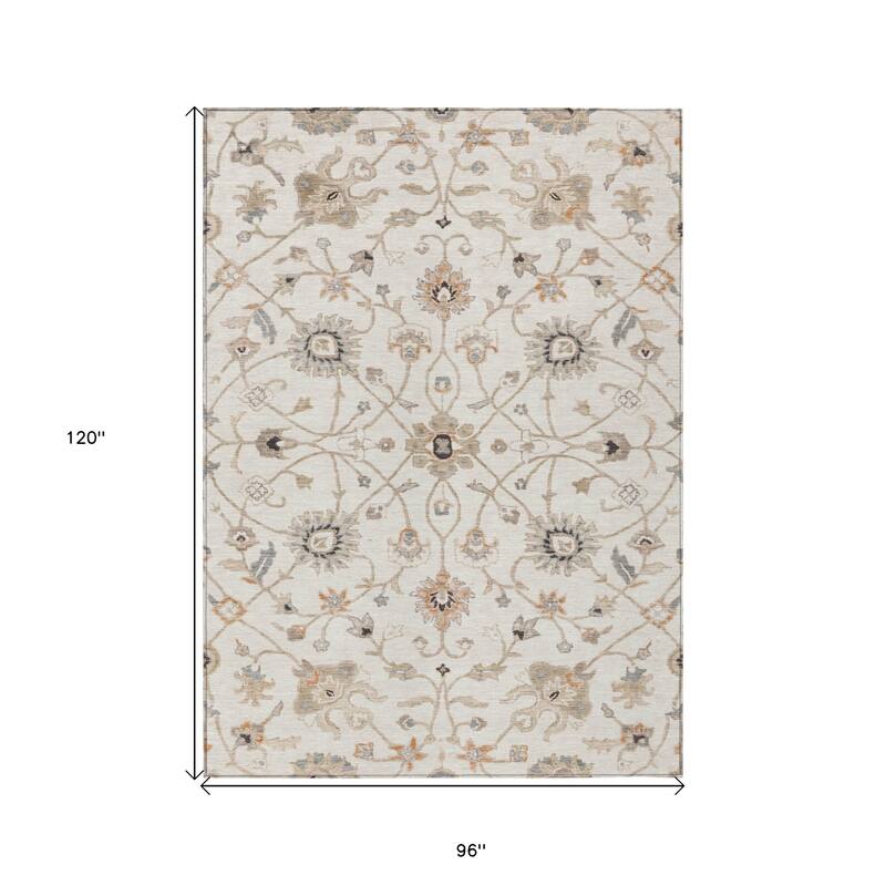 HomeRoots Floral Traditional Rectangle Outdoor Rug