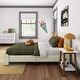 preview thumbnail 6 of 8, Upholstered Bed with Rectangular Headboard (Queen)